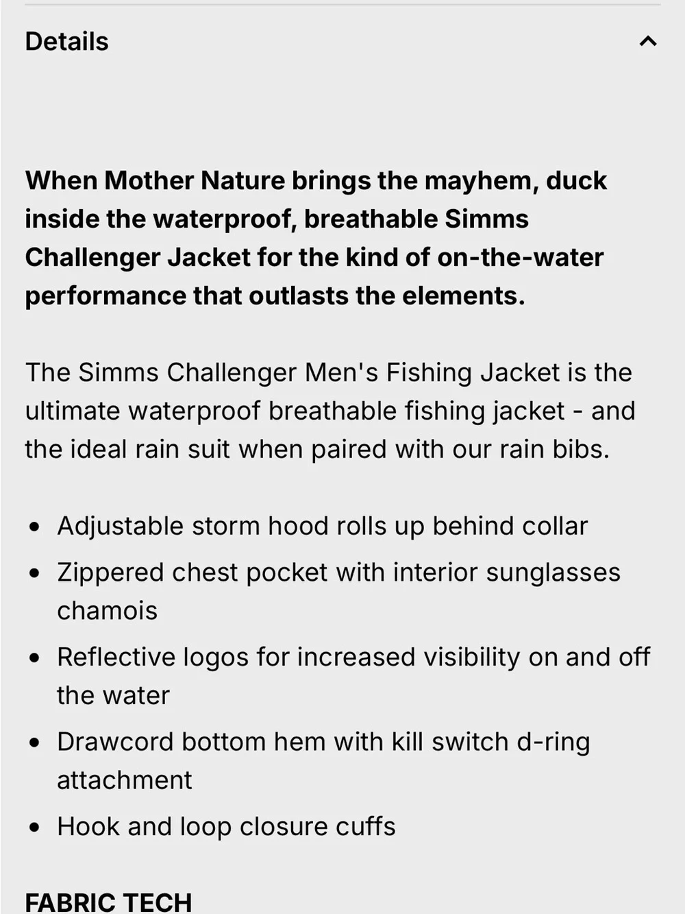 Simms Challenger Men's Wading Rain Jacket in Charcoal Camo